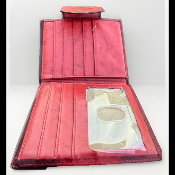 Julia Buxton Heiress Red Leather Wallet - Picture 3 of 7